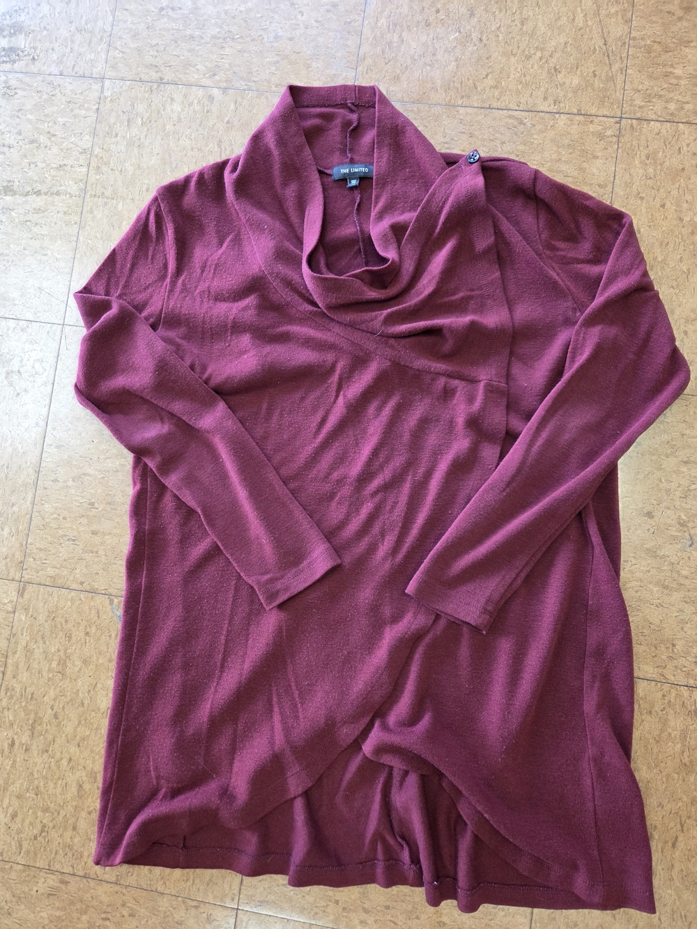 The Limited Women's Burgundy Cowl Neck Sweater